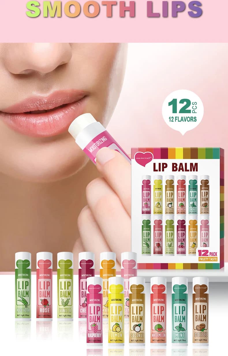 set of twelve 5 g moisturizing lip balms — image 4