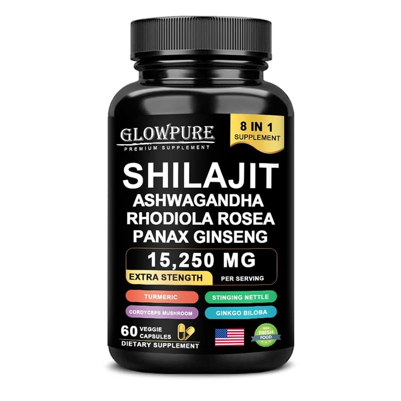 Shilajit supplement bottle with ginseng and ashwagandha — image 7