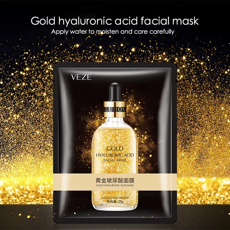24K gold and hyaluronic acid facial sheet mask — image 2