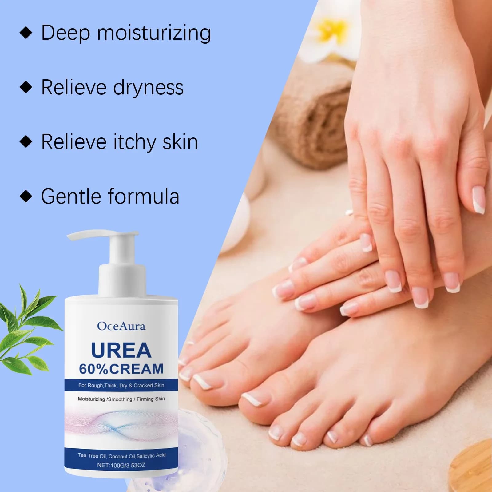Urea moisturizing foot cream tube — image 3