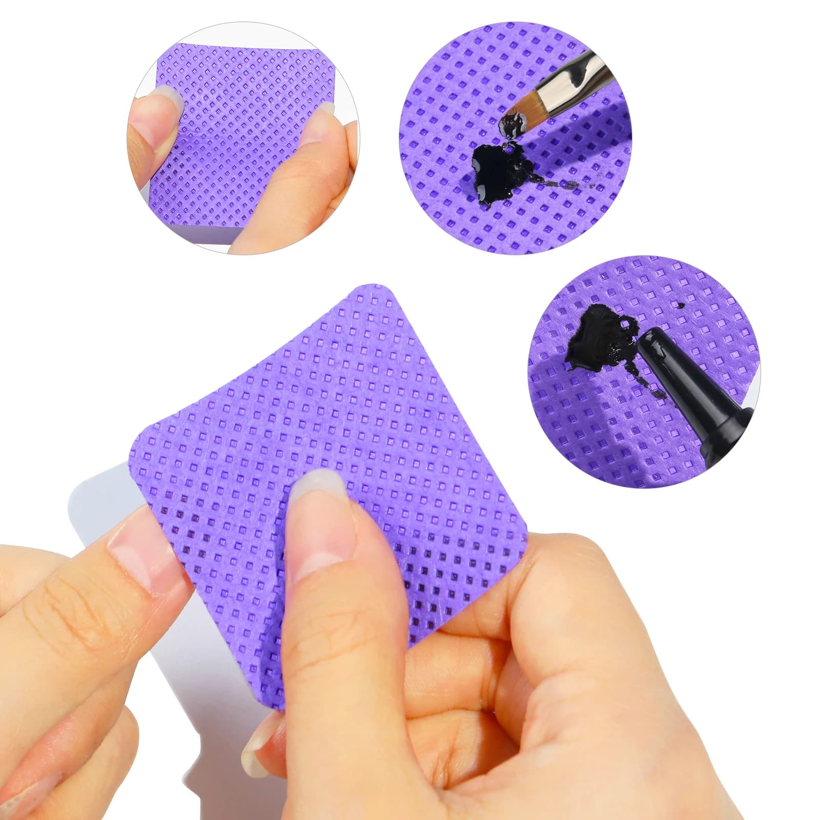 colorful lint-free cotton nail polish remover wipes — image 4
