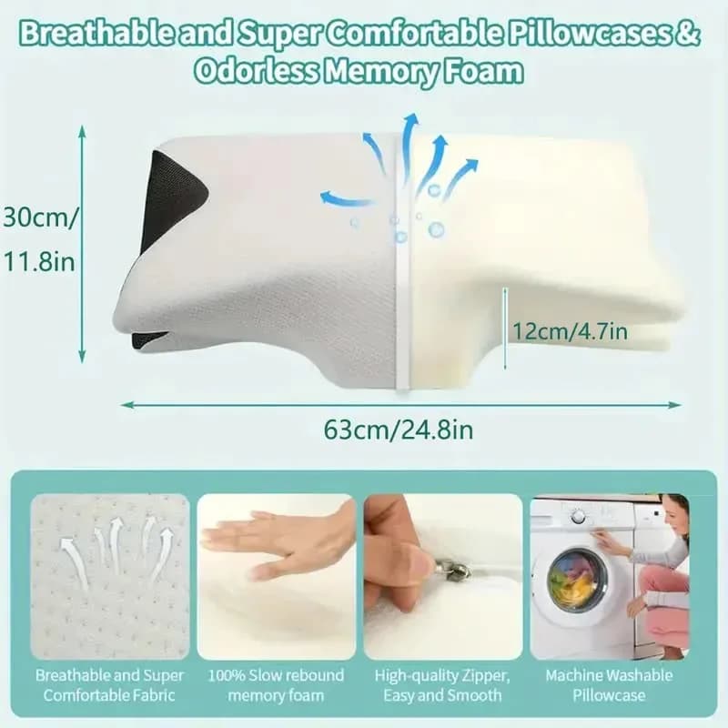 memory foam neck pillow with slow rebound support — image 5