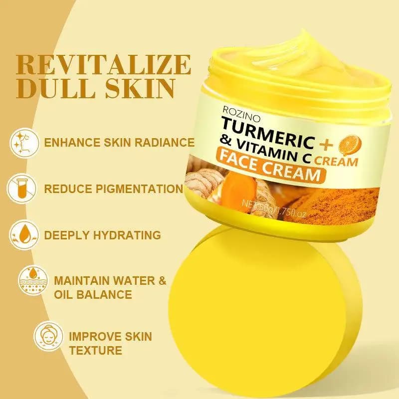 Turmeric and lemon soap, cleansing pad, face cream and serum set — image 4