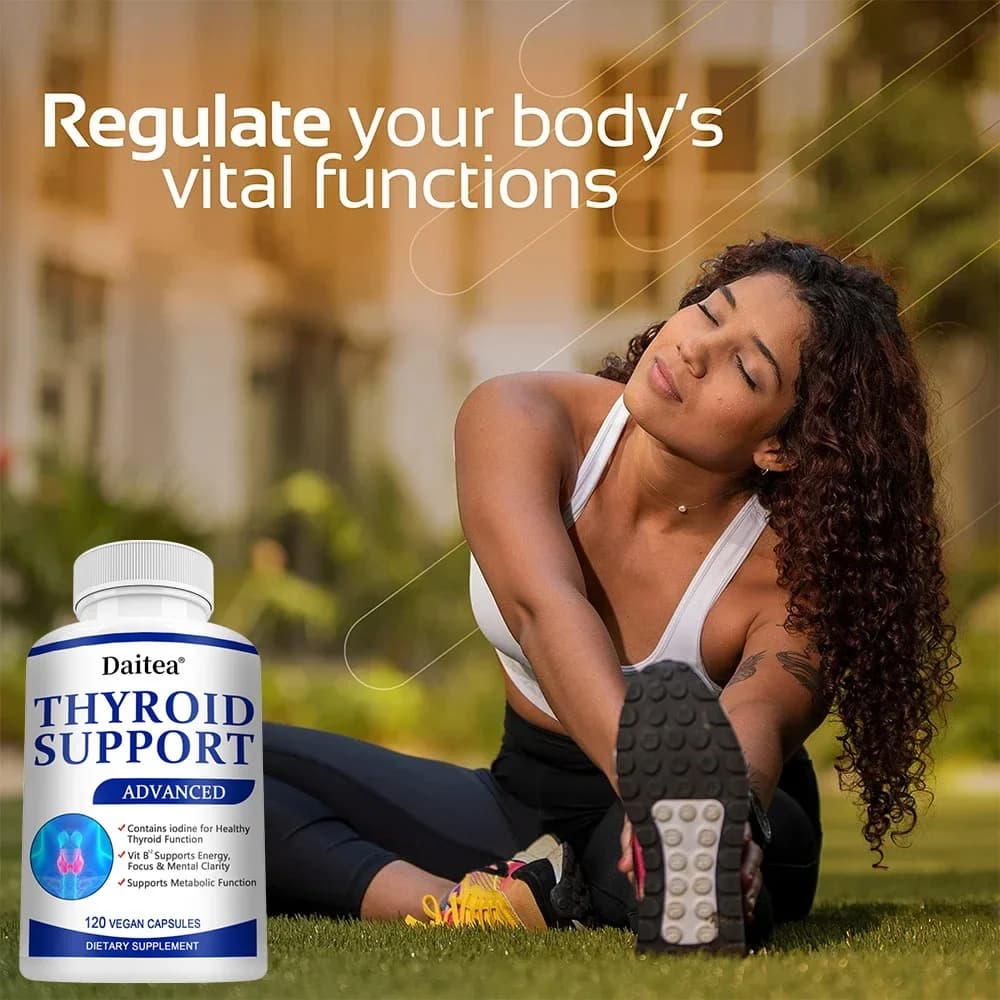 bottles of thyroid support supplement with L‑tyrosine, iodine, zinc and selenium — image 3