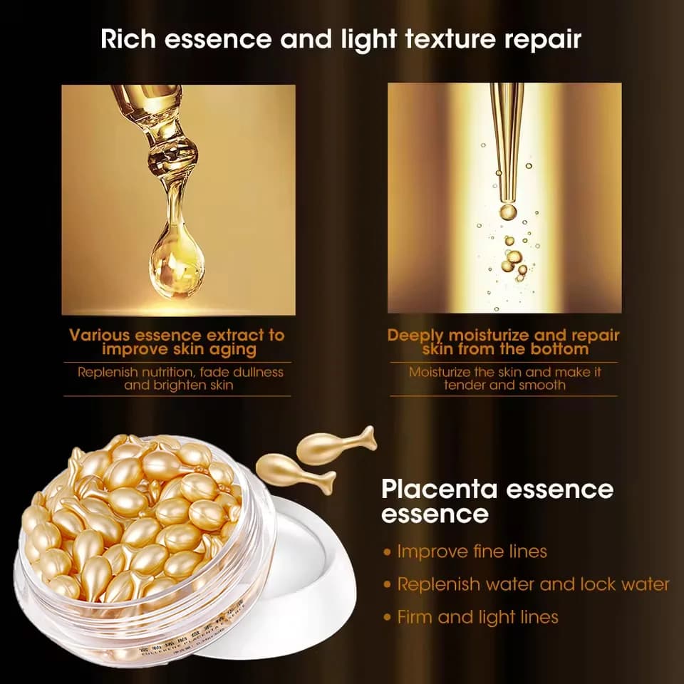 Fullerene and placenta brightening facial serum bottle — image 4