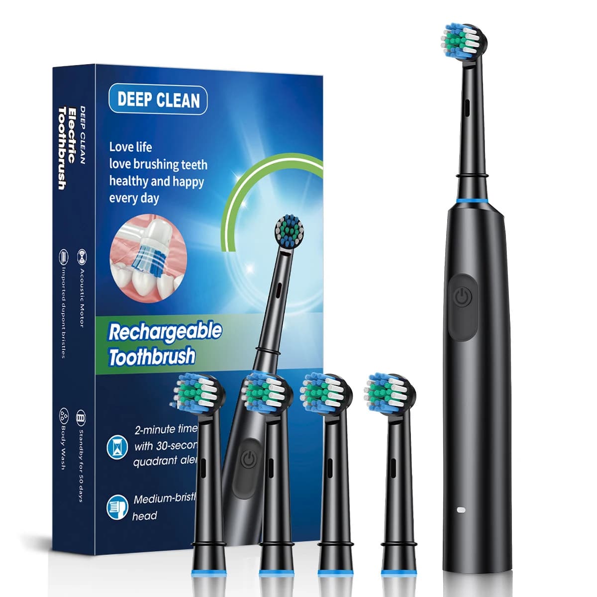 waterproof rotary electric toothbrush with timer — image 7