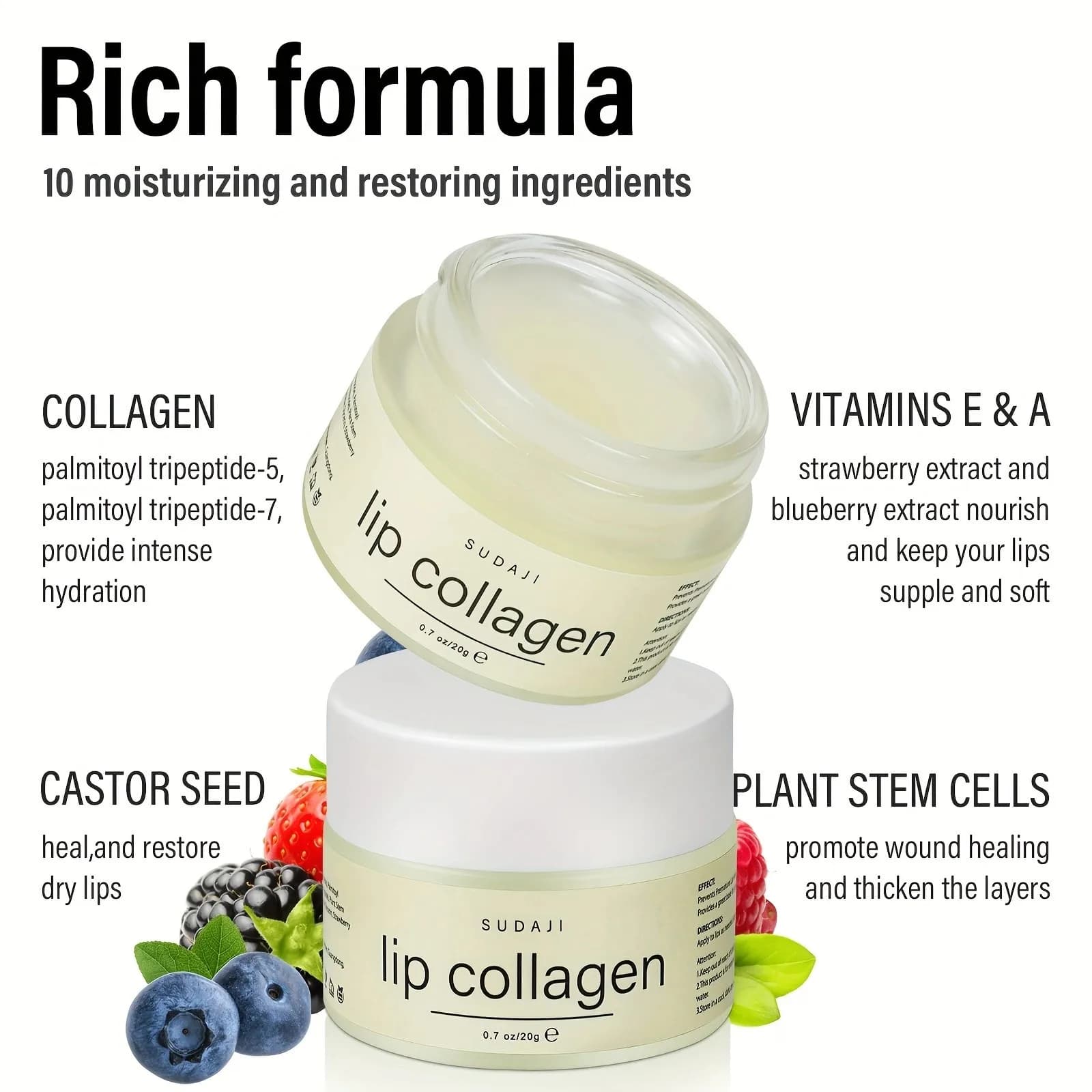 plant stem cell collagen lip butter in a 20g jar — image 5
