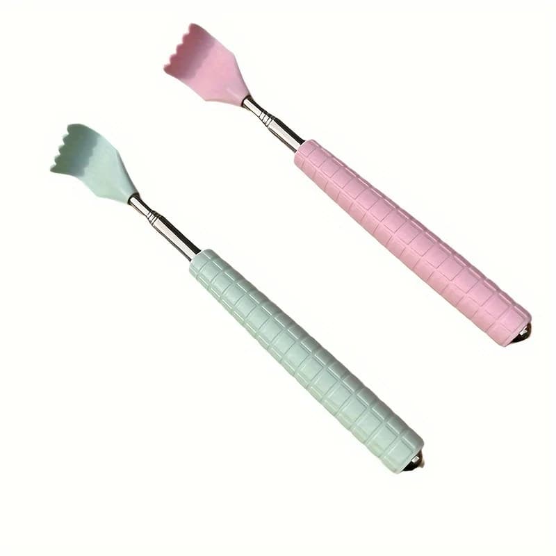 telescoping stainless steel back scratcher with rubber handle — image 6