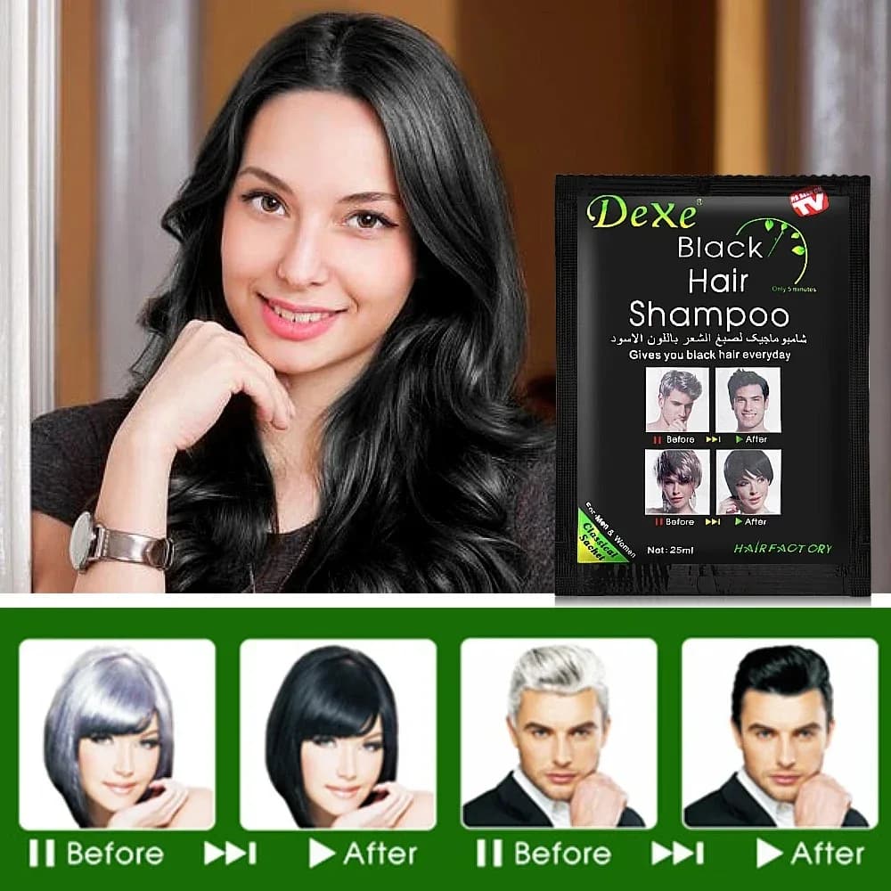Dexe fast black hair shampoo bottle — image 4