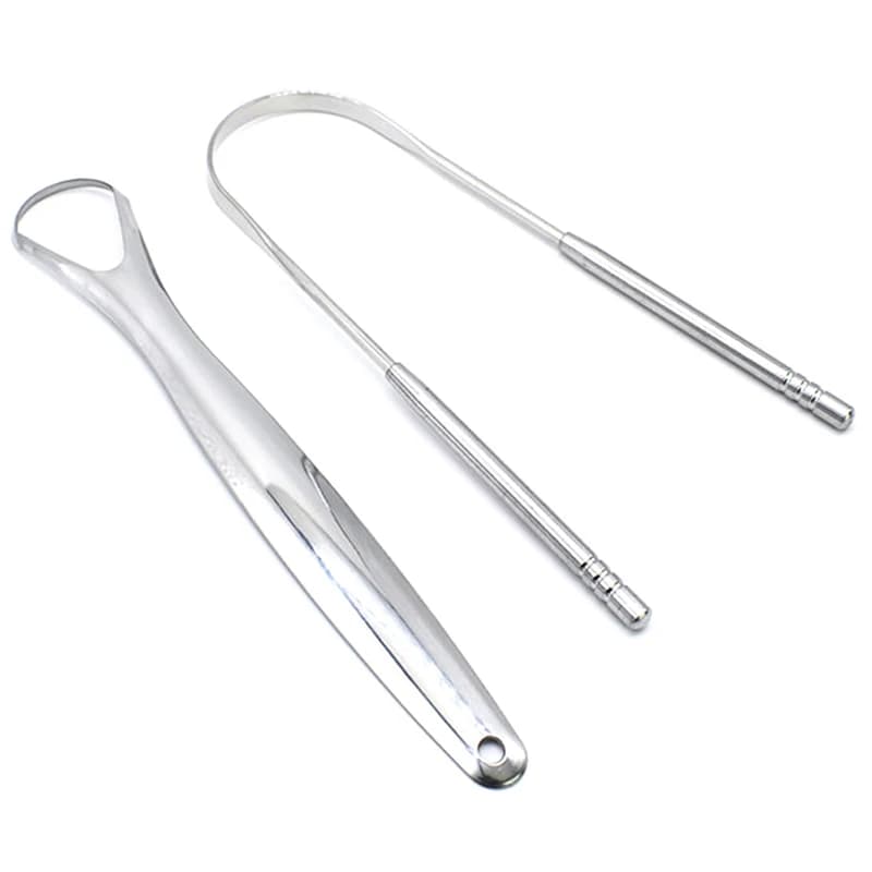 two stainless steel tongue scrapers — image 5