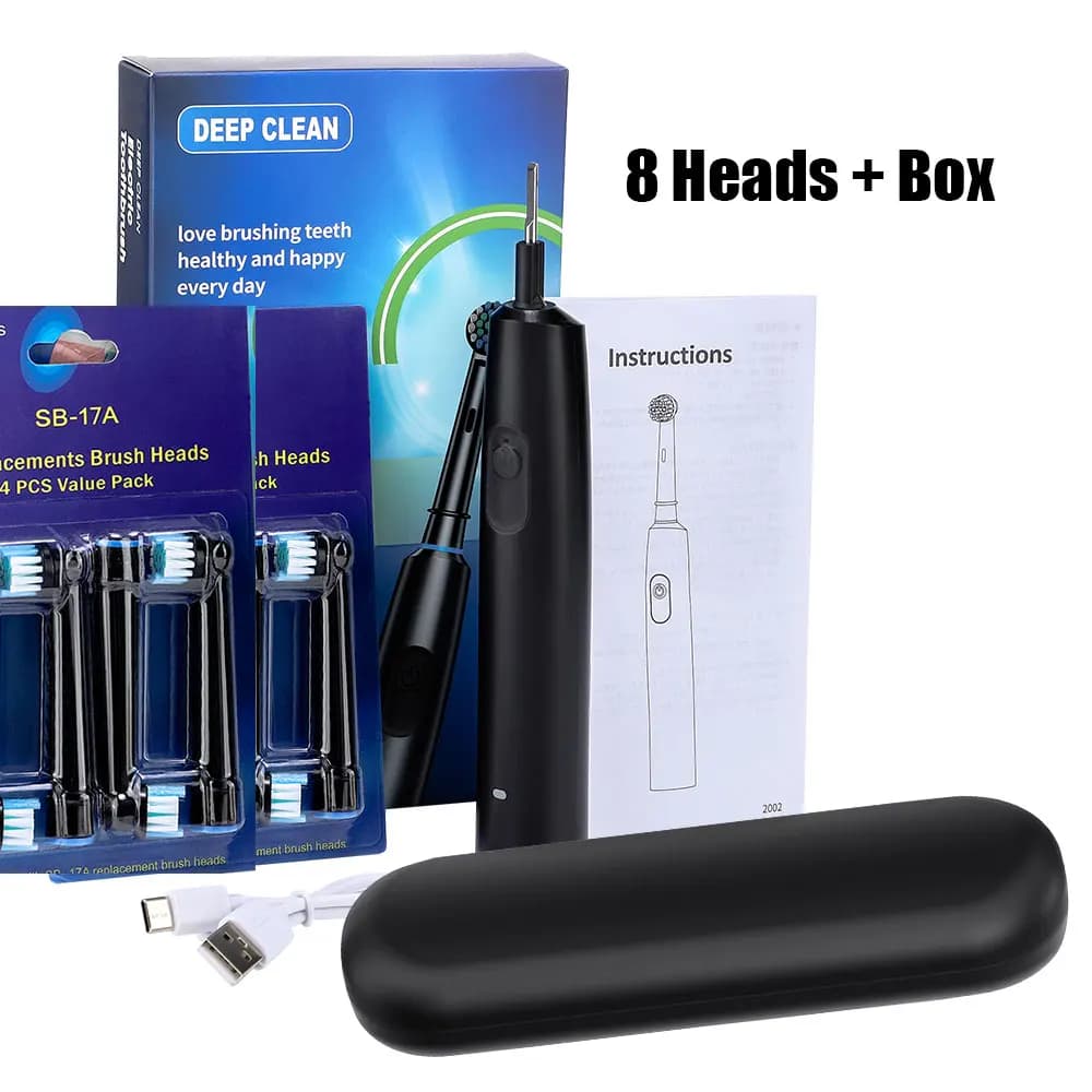 rotating electric toothbrush with four brush heads — image 7