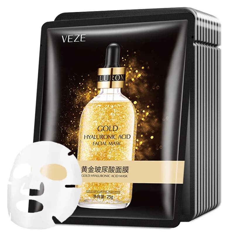 24K gold and hyaluronic acid facial sheet mask — image 5
