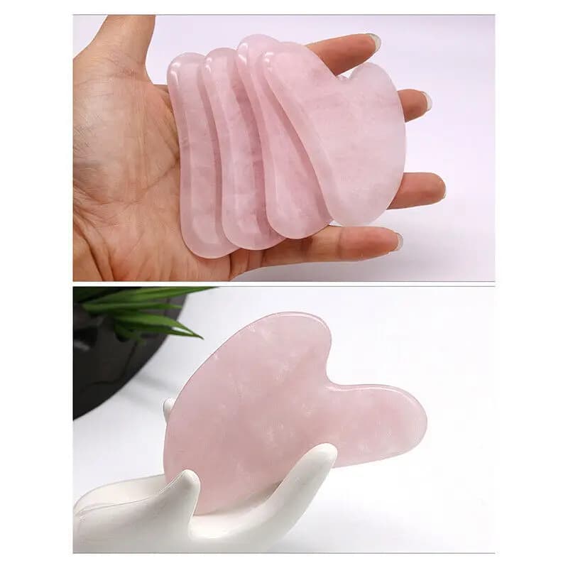 rose pink jade gua sha facial massage board — image 6