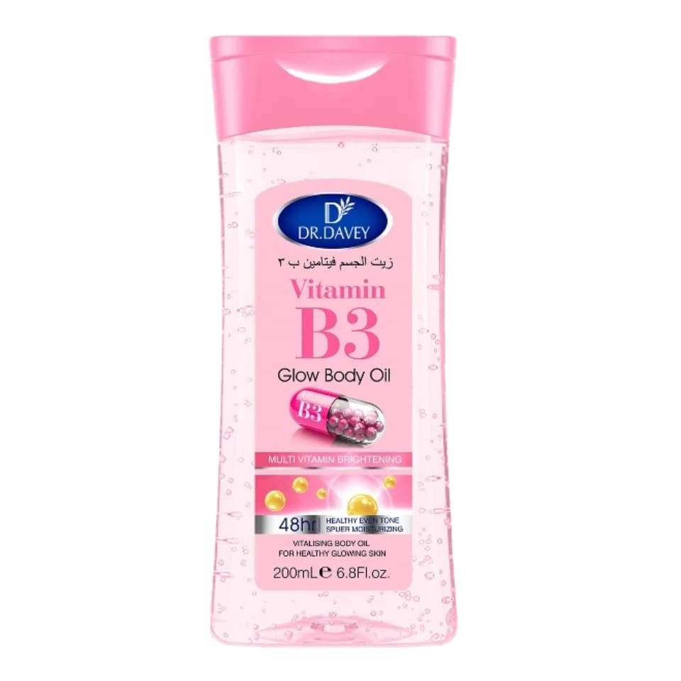 Dr. Davey Vitamin B3 glossy body oil bottle — image 7