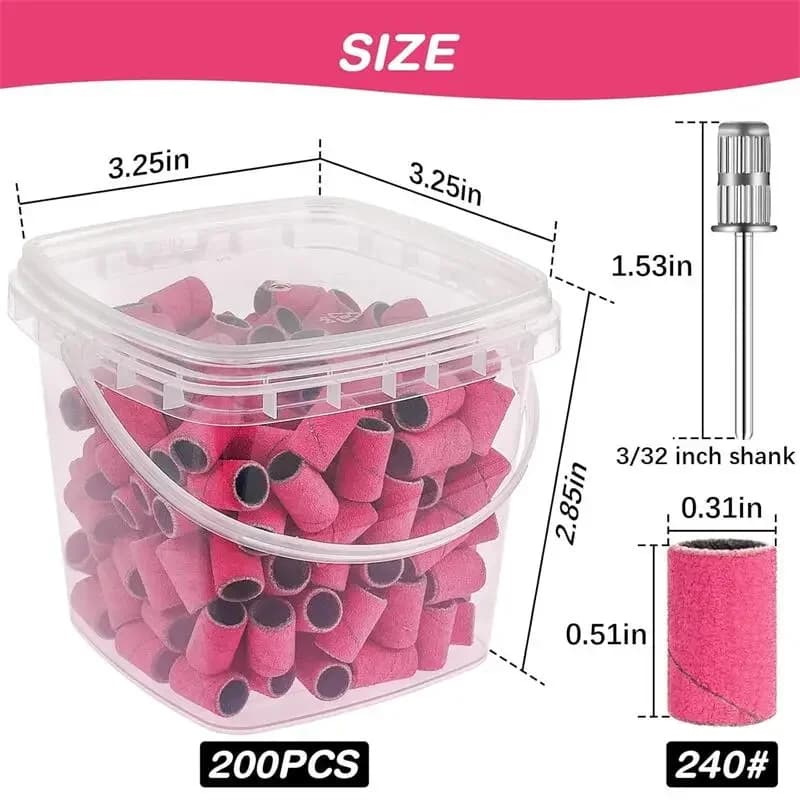 Assorted nail sanding bands and drill bits — image 4