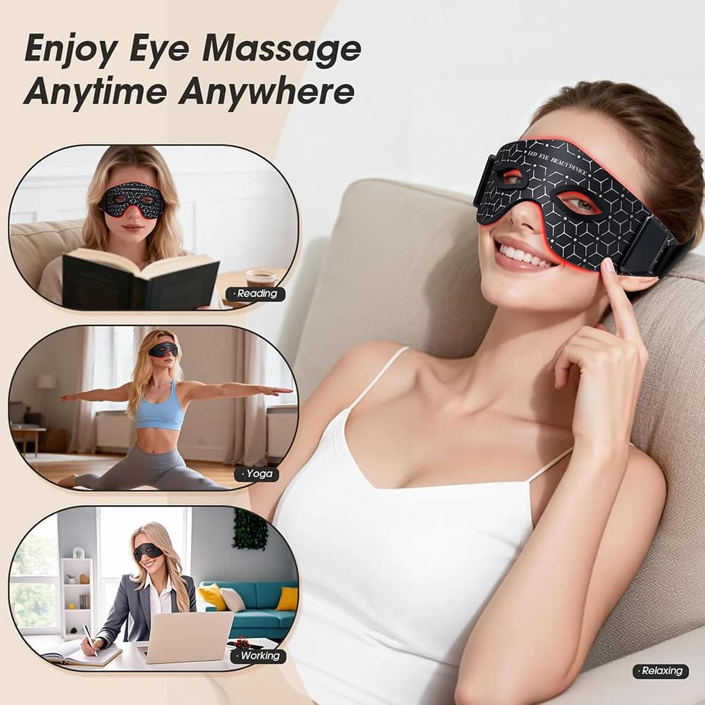 Red light eye mask with LED panels — image 6