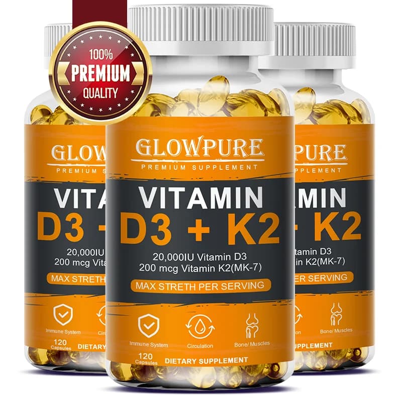 Vitamin D3 K2 Capsules – 20,000 IU
