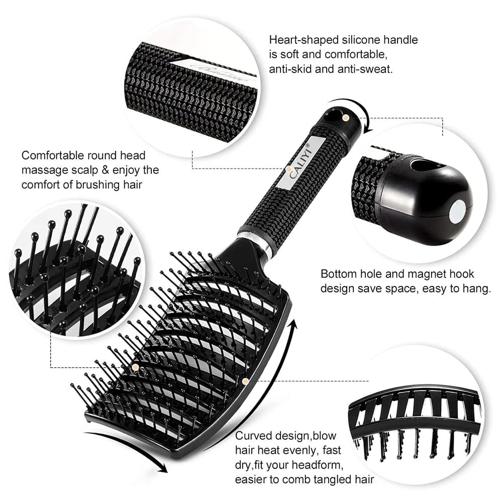 curved vented hair brush for blow drying — image 3
