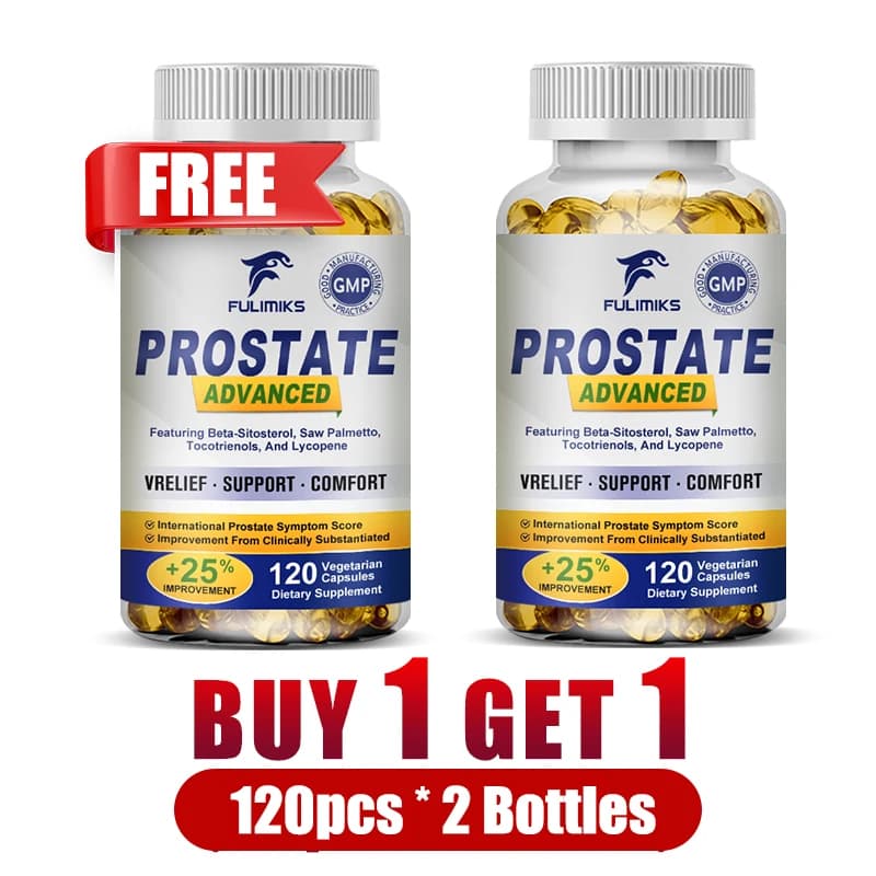 bottle of prostate support capsules with saw palmetto — image 8