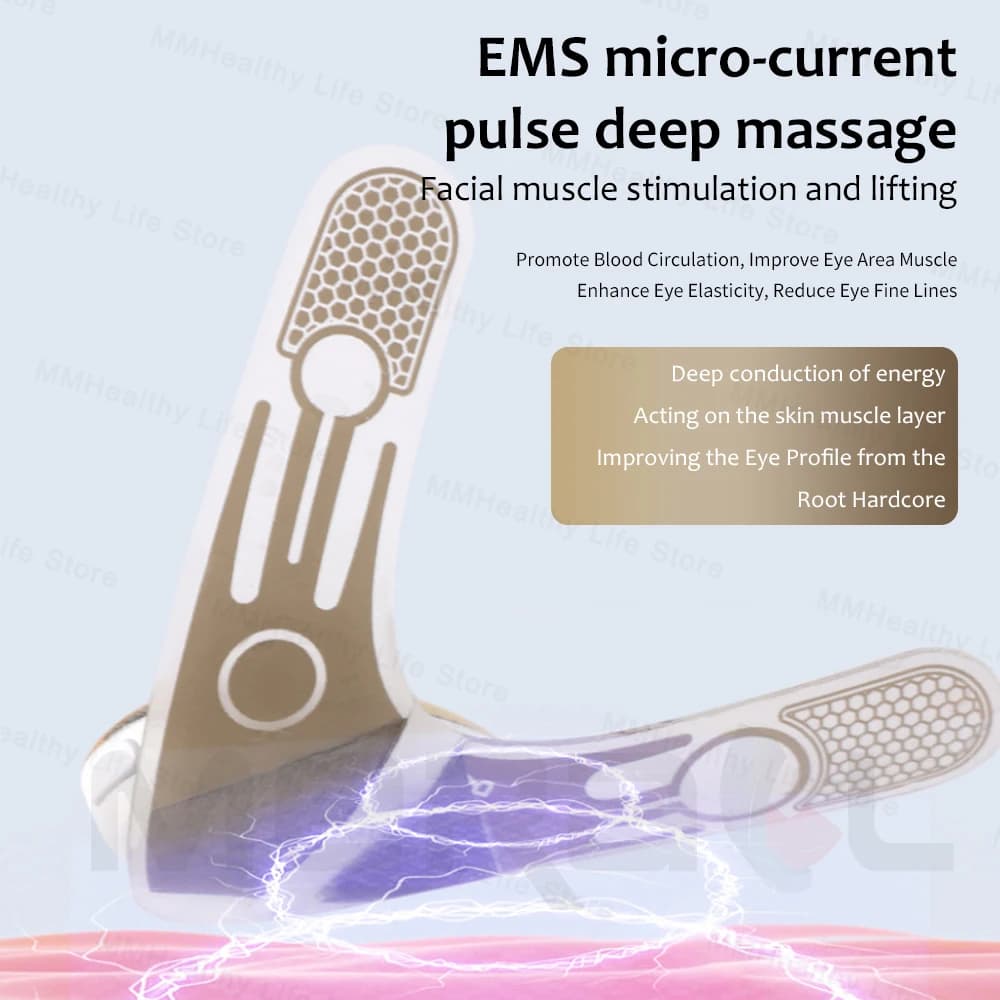 handheld EMS facial eye massager device — image 3