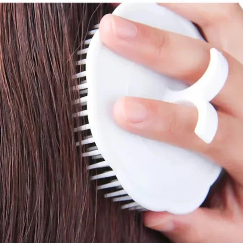 round black scalp massaging hair comb — image 5