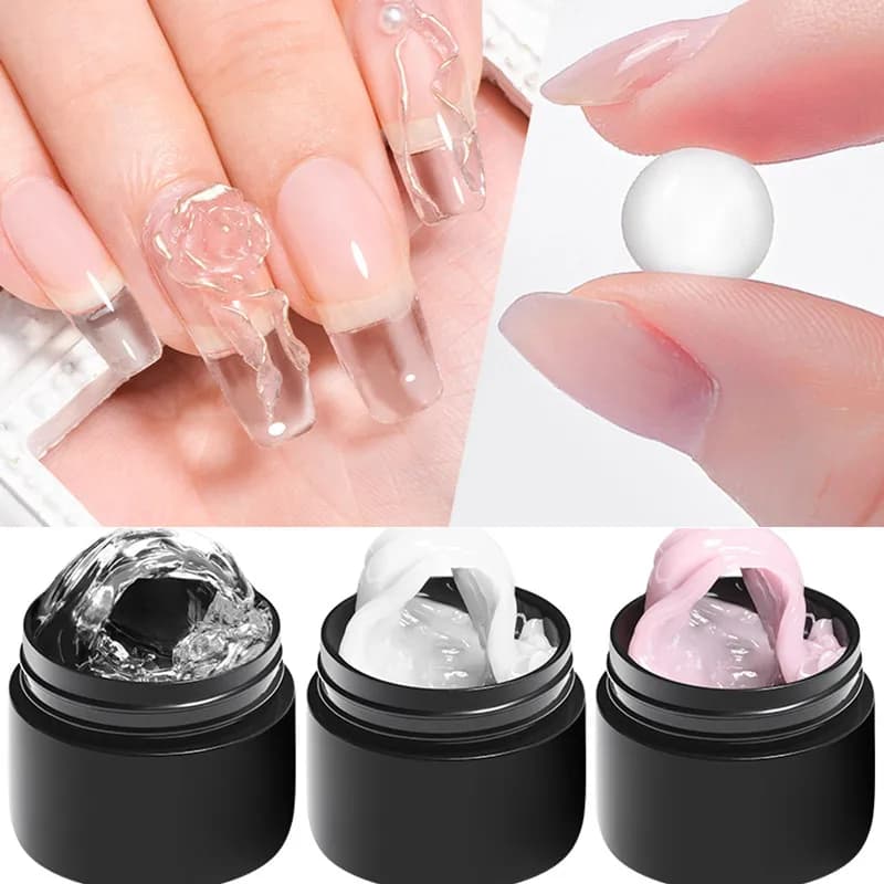 clear non-stick gel nail extension set — image 1