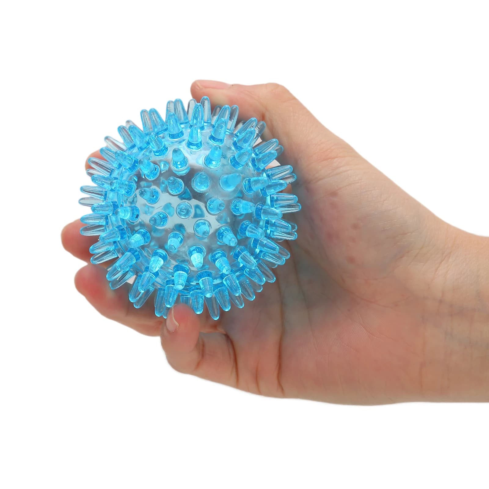Transparent Hollow Spiky Massage Ball for Hand and Wrist