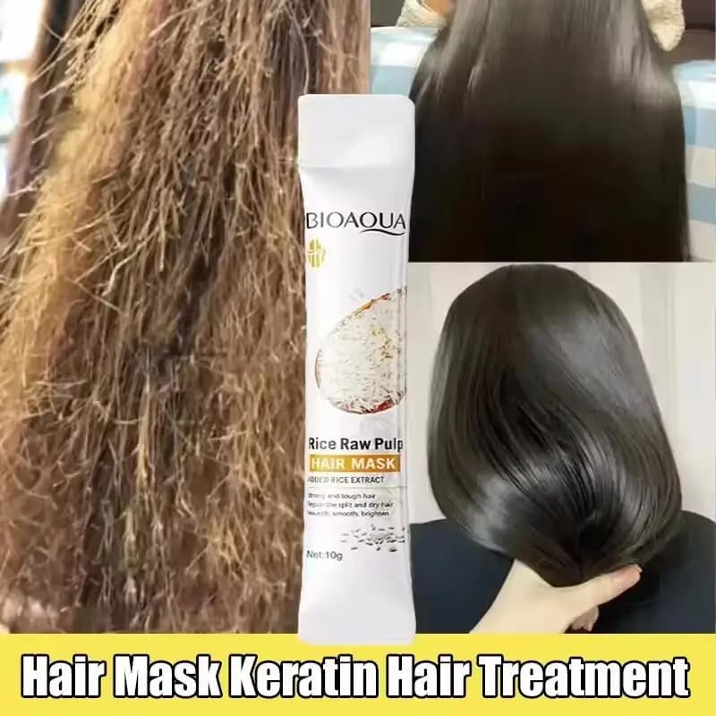 rice keratin hair mask tube — image 5