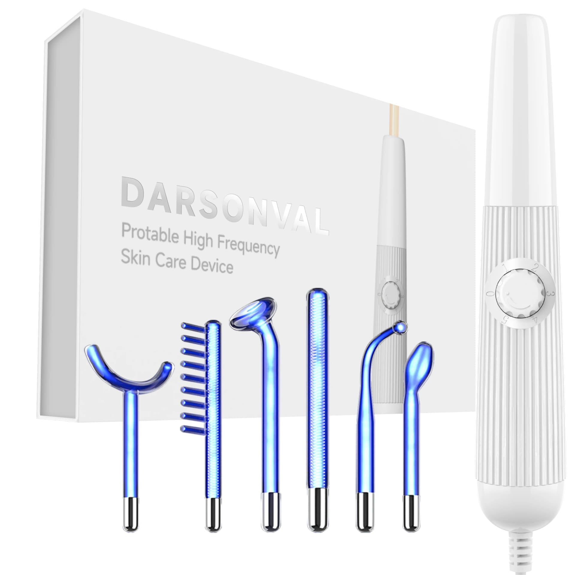 DARSONVAL Blue 6-in-1 High Frequency Facial Device