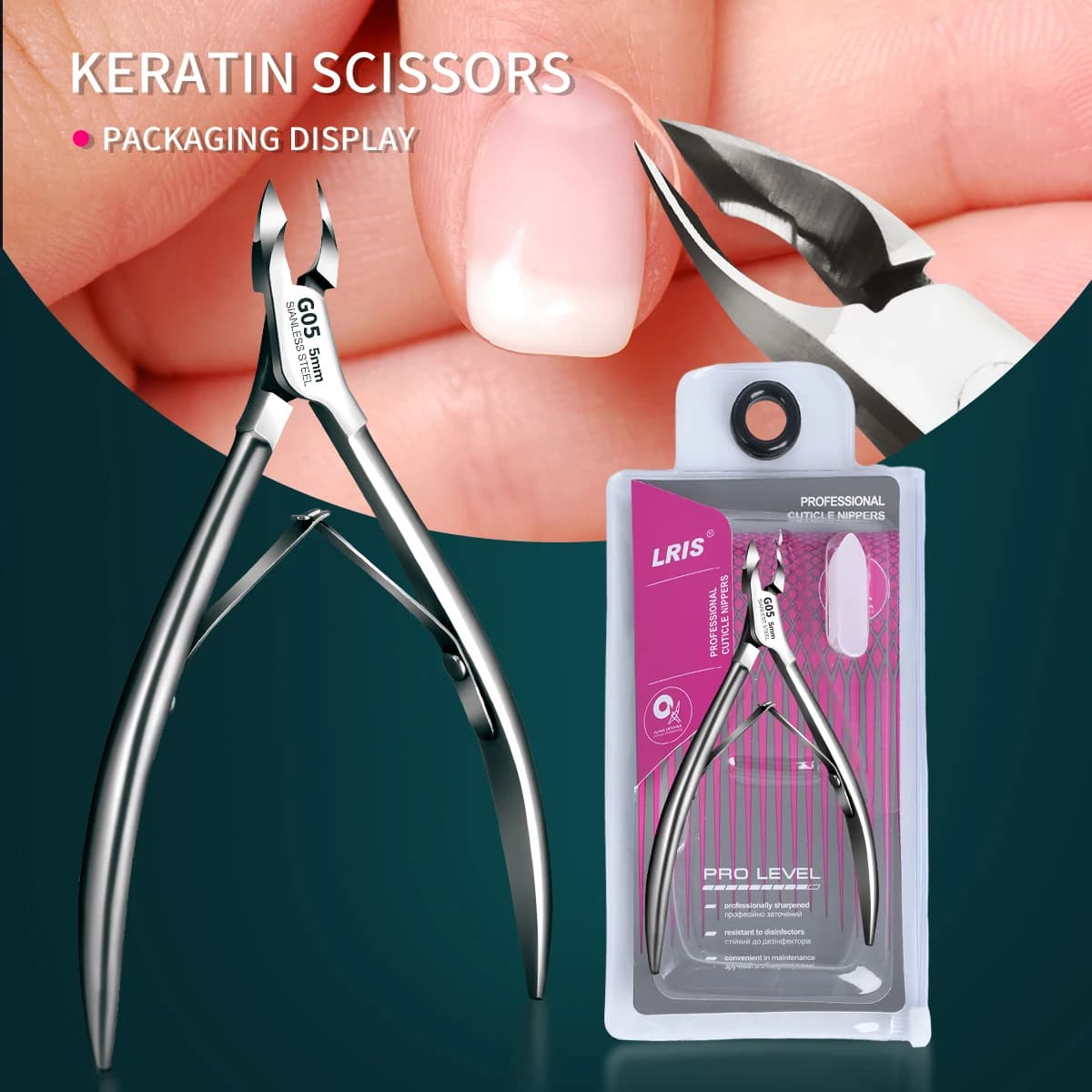 Cuticle Trimmer Set with Sharp Scissors