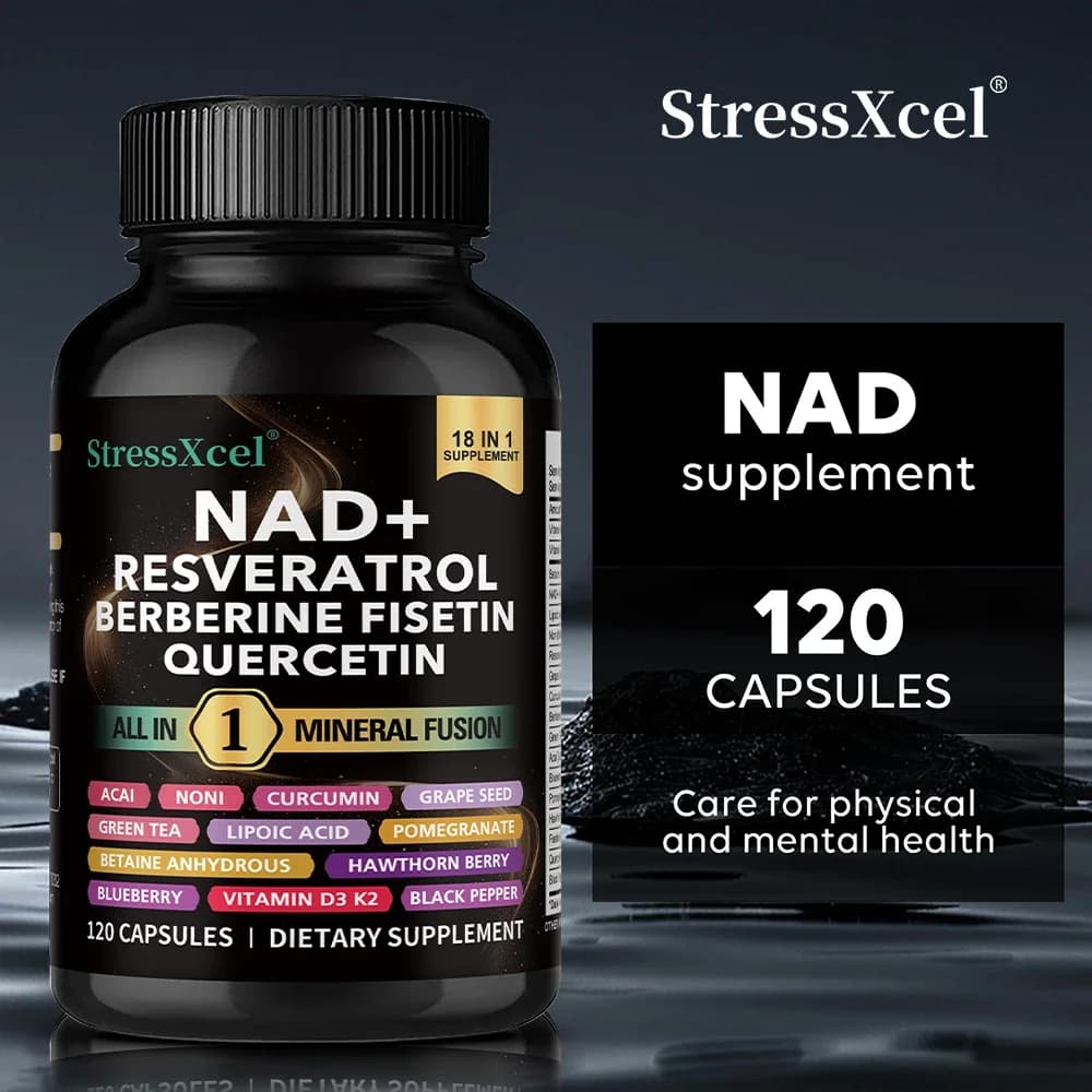 NAD+ and resveratrol vegan softgel bottle — image 5
