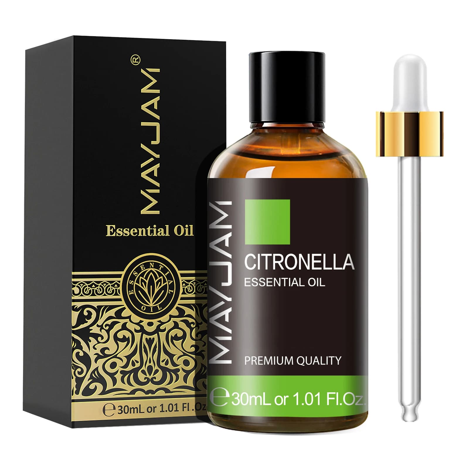 bottles of citronella jasmine eucalyptus sweet orange essential oil blend — image 4