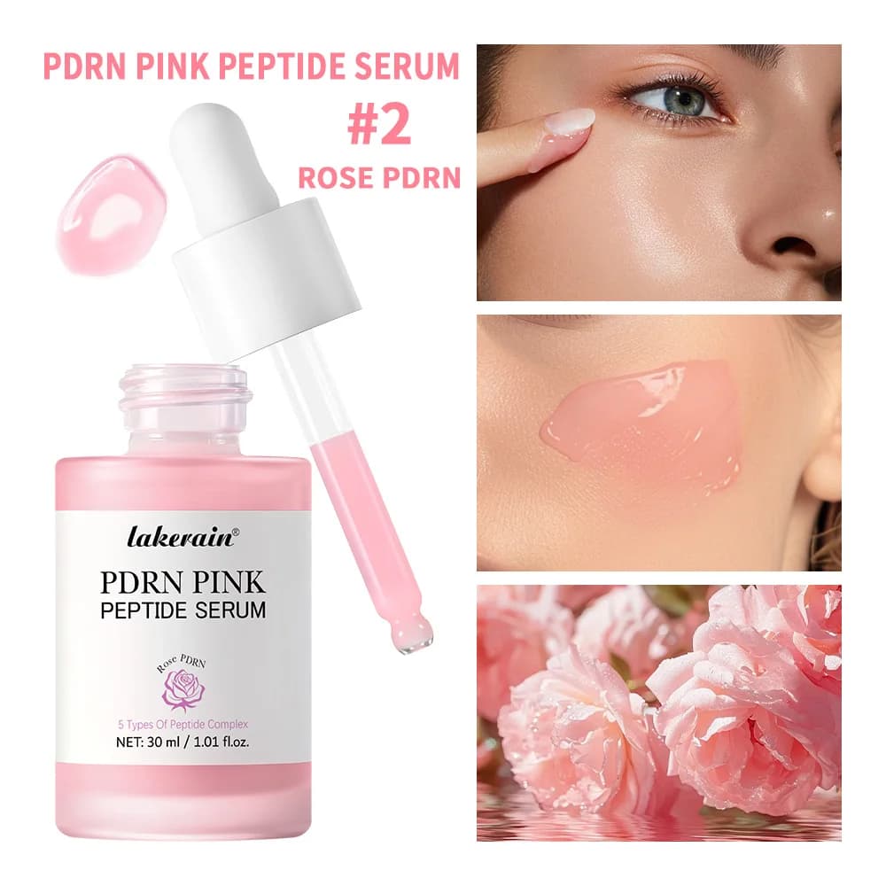 Pink peptide serum bottle with salmon DNA — image 1