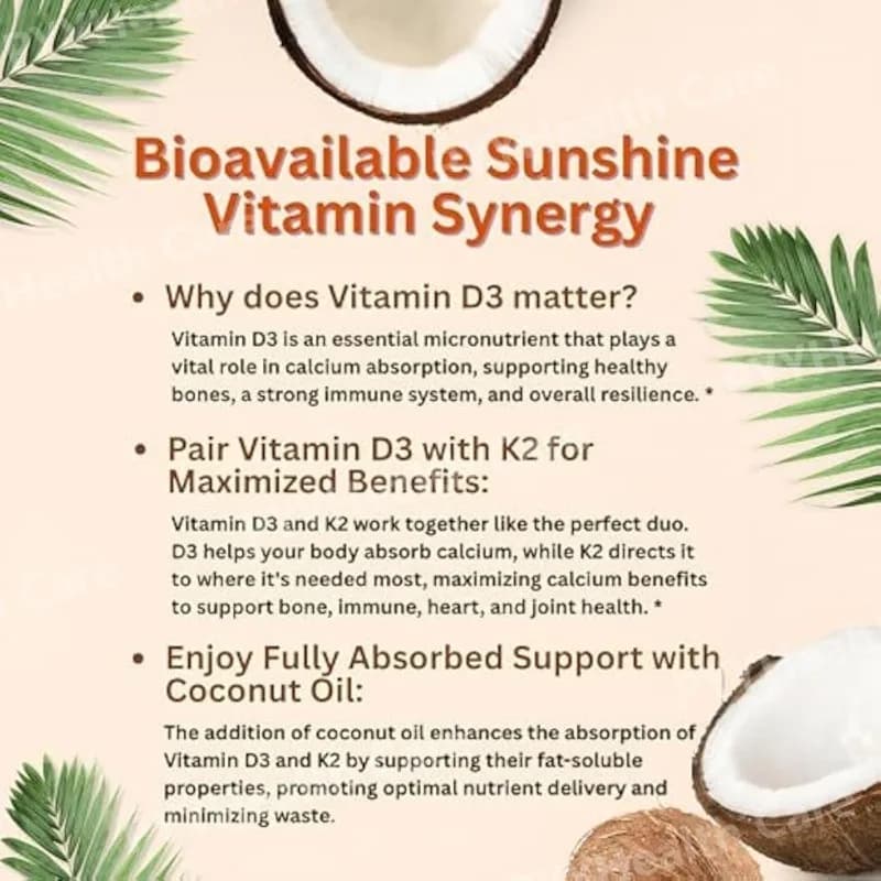 Vitamin D3 10,000 IU and K2 MK-7 softgel bottle — image 6