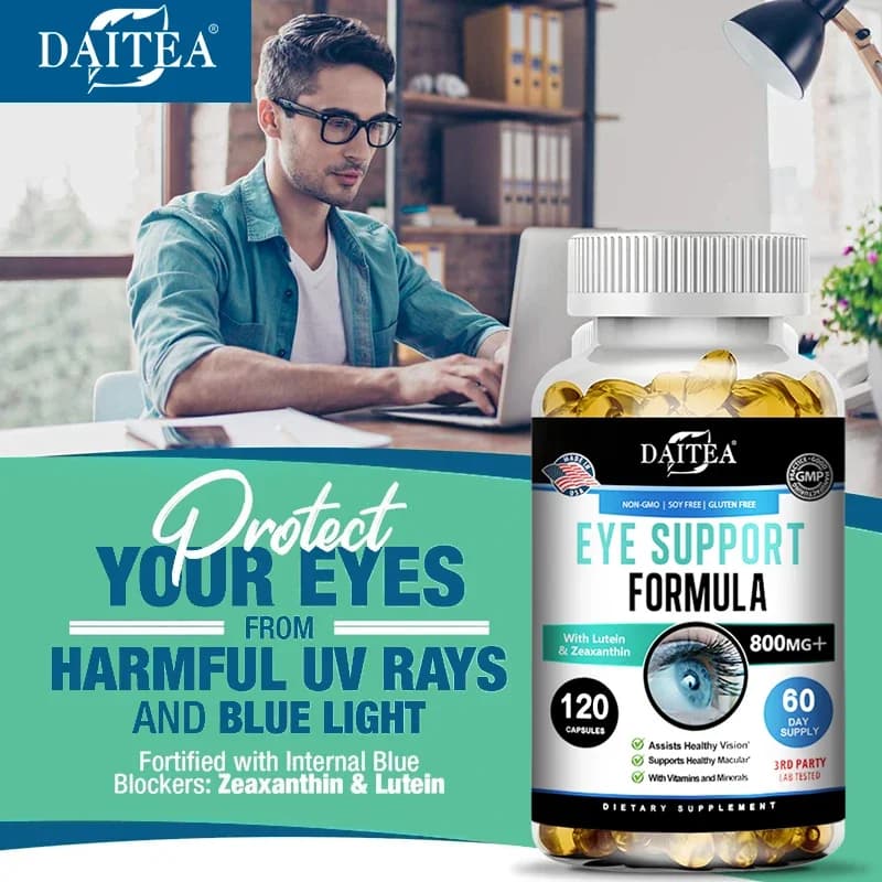 bottle of eye support supplement with vitamins and minerals — image 6