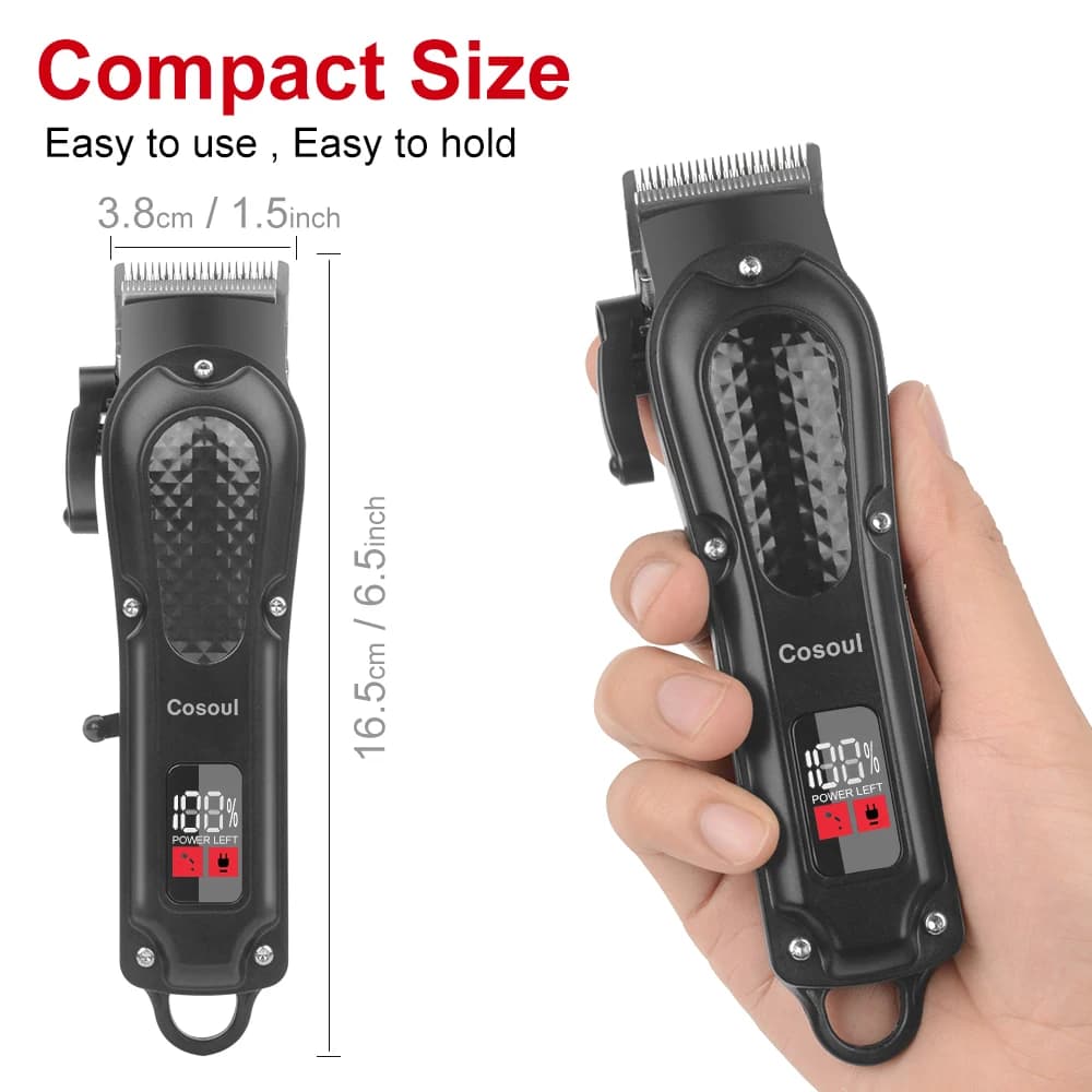 Cosoul compact hair clipper with LED display — image 6