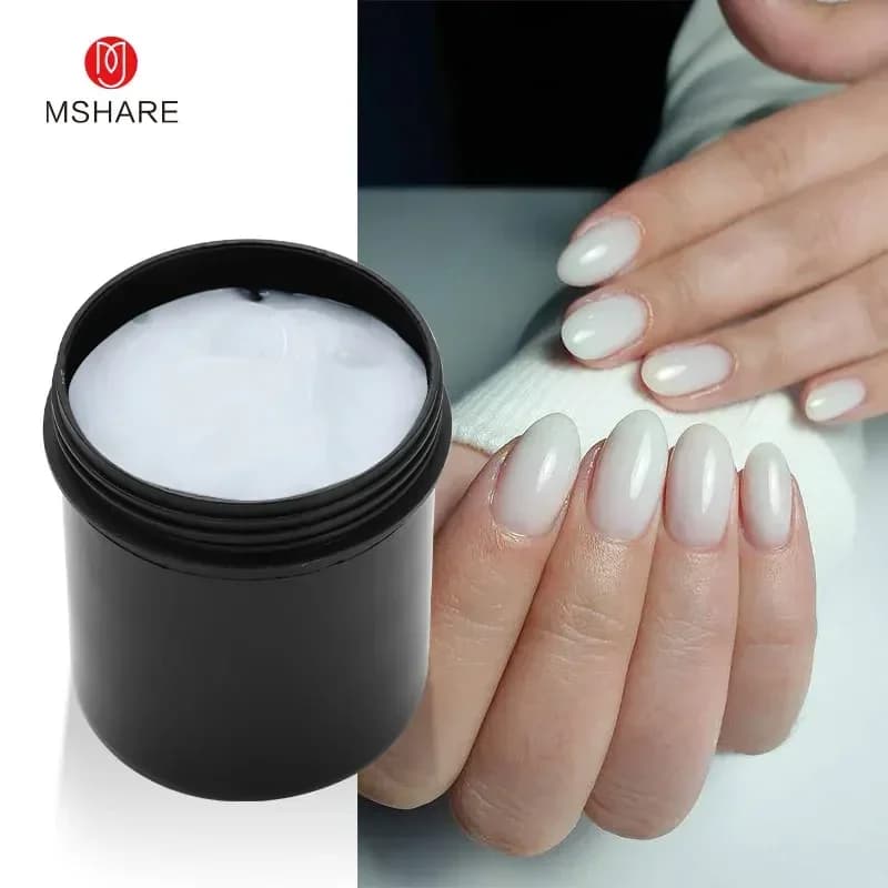 Jelly builder nail extension gel in pink and white — image 8