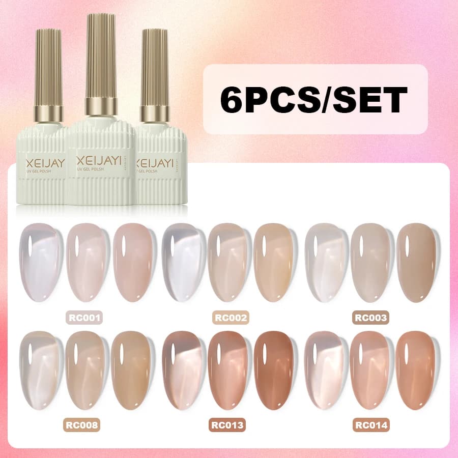 six 15 ml bottles of nail gel polish — image 1