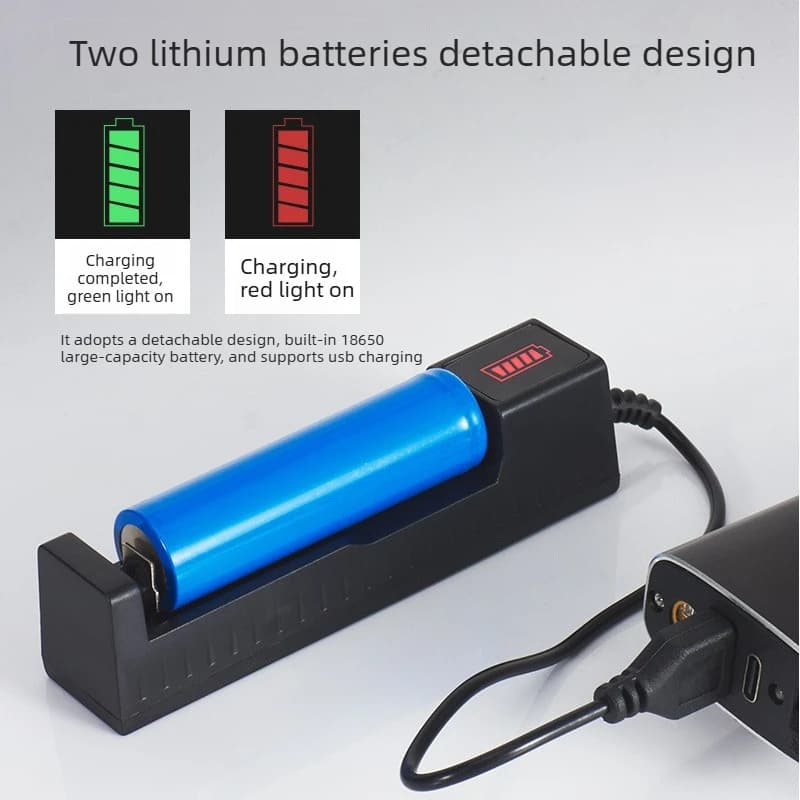 handheld red and blue LED light therapy device — image 3