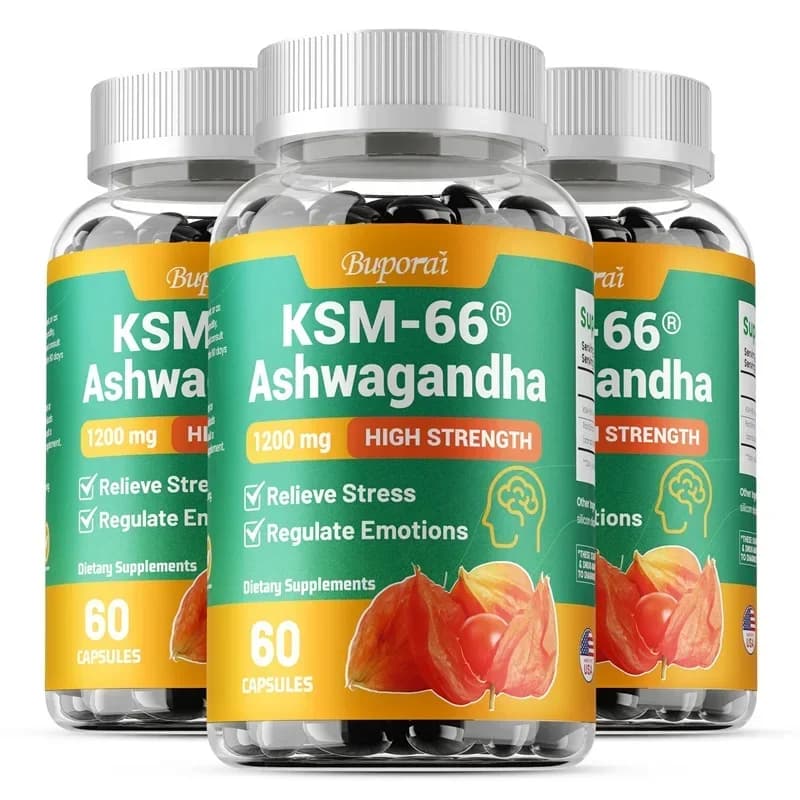 Ashwagandha extract capsules in a bottle — image 8