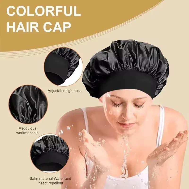 soft silk satin lined hair bonnet — image 2