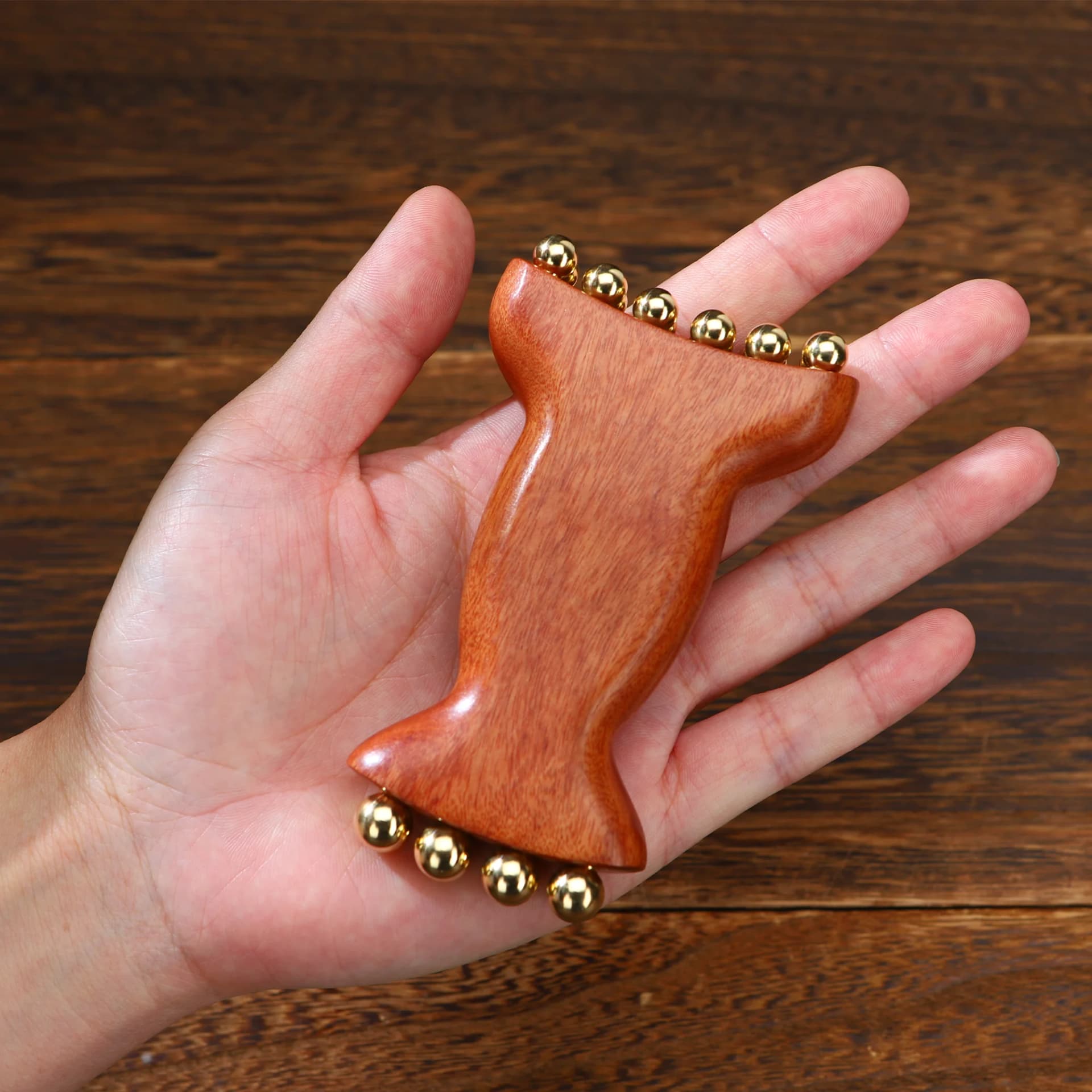 Copper wood facial lymphatic massager — image 6
