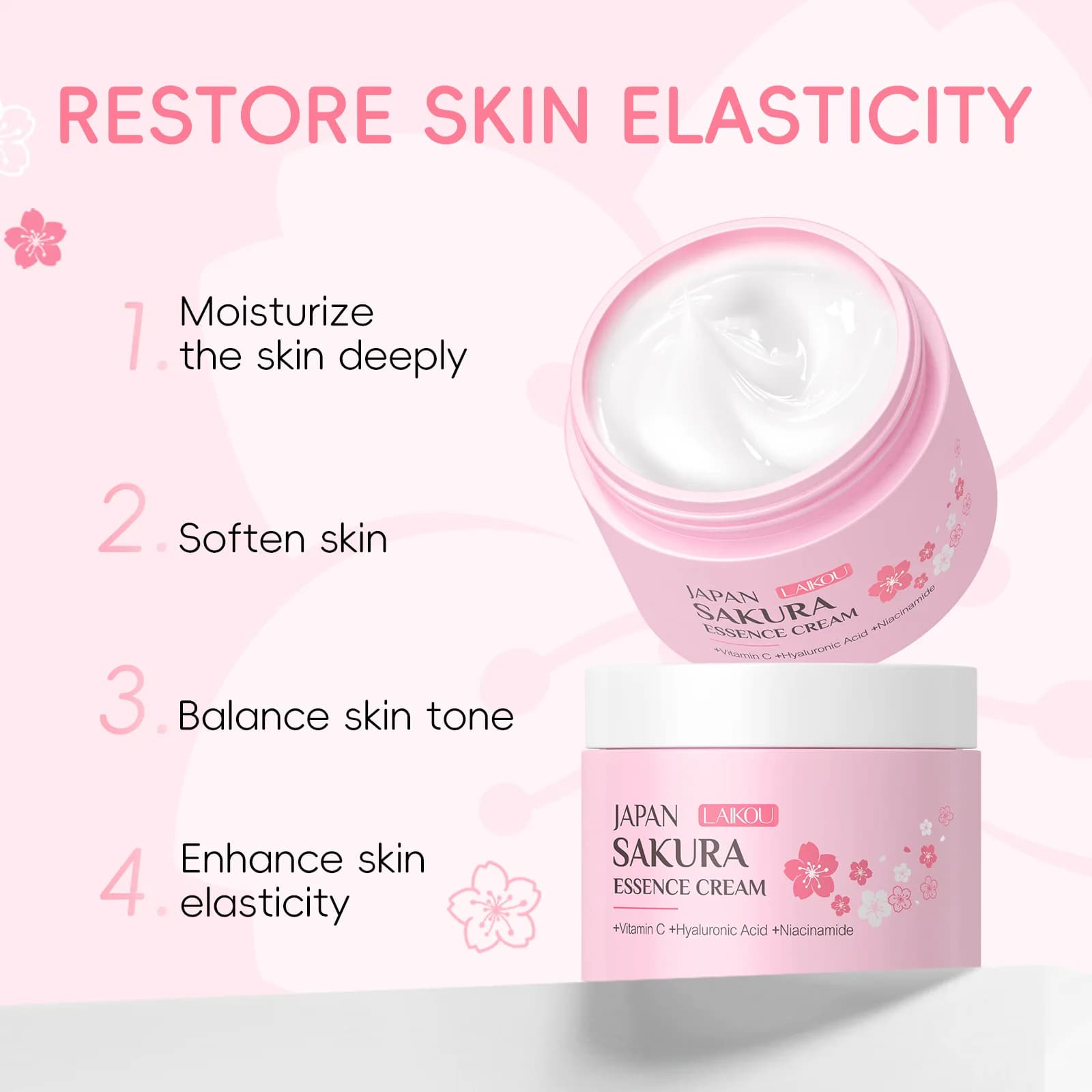 LAIKOU Sakura Hydrating Cream moisturizer tube — image 4