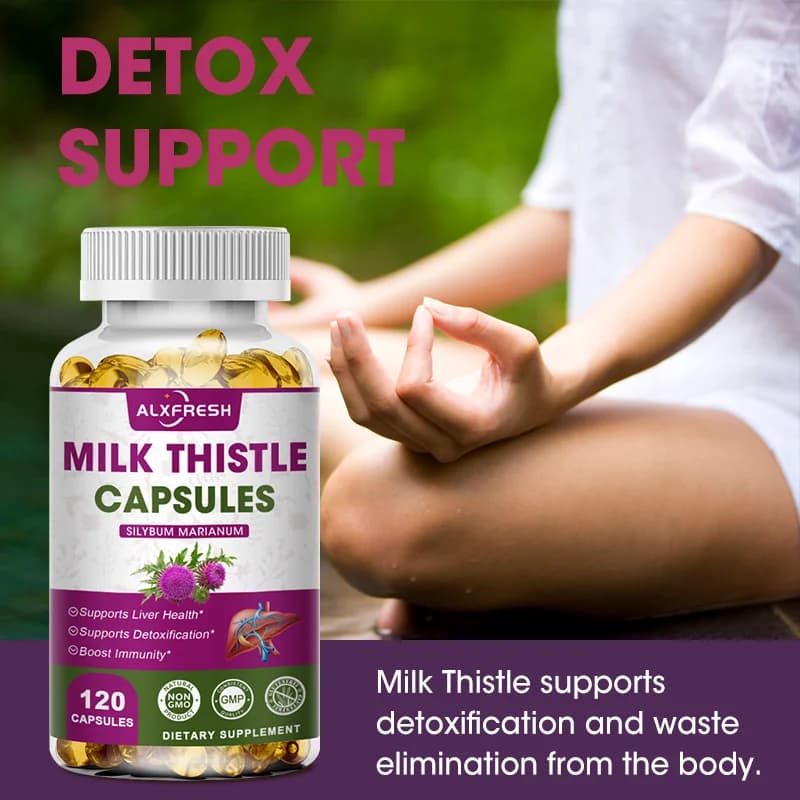 organic milk thistle and dandelion capsules — image 6