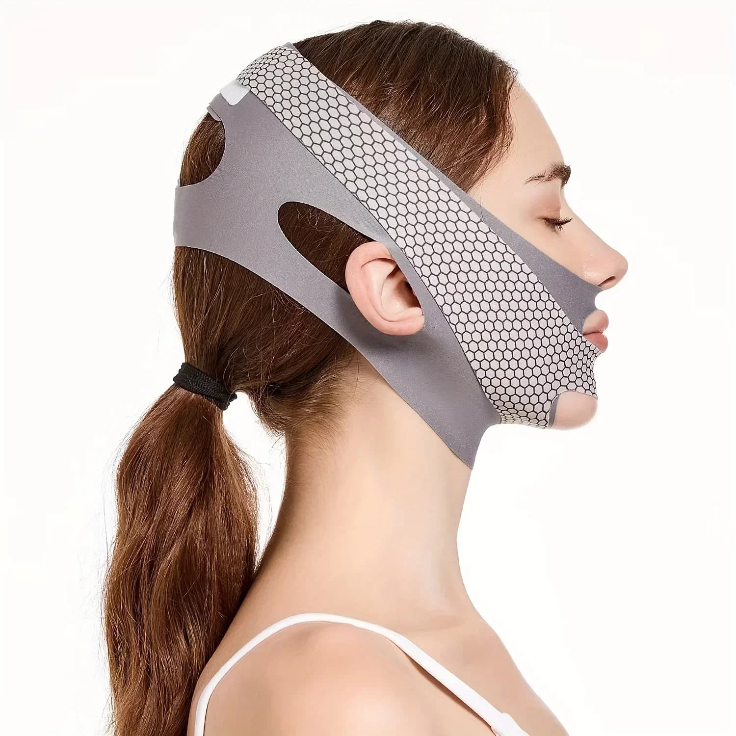 V‑Line face slimming bandage wrapped around jawline — image 4