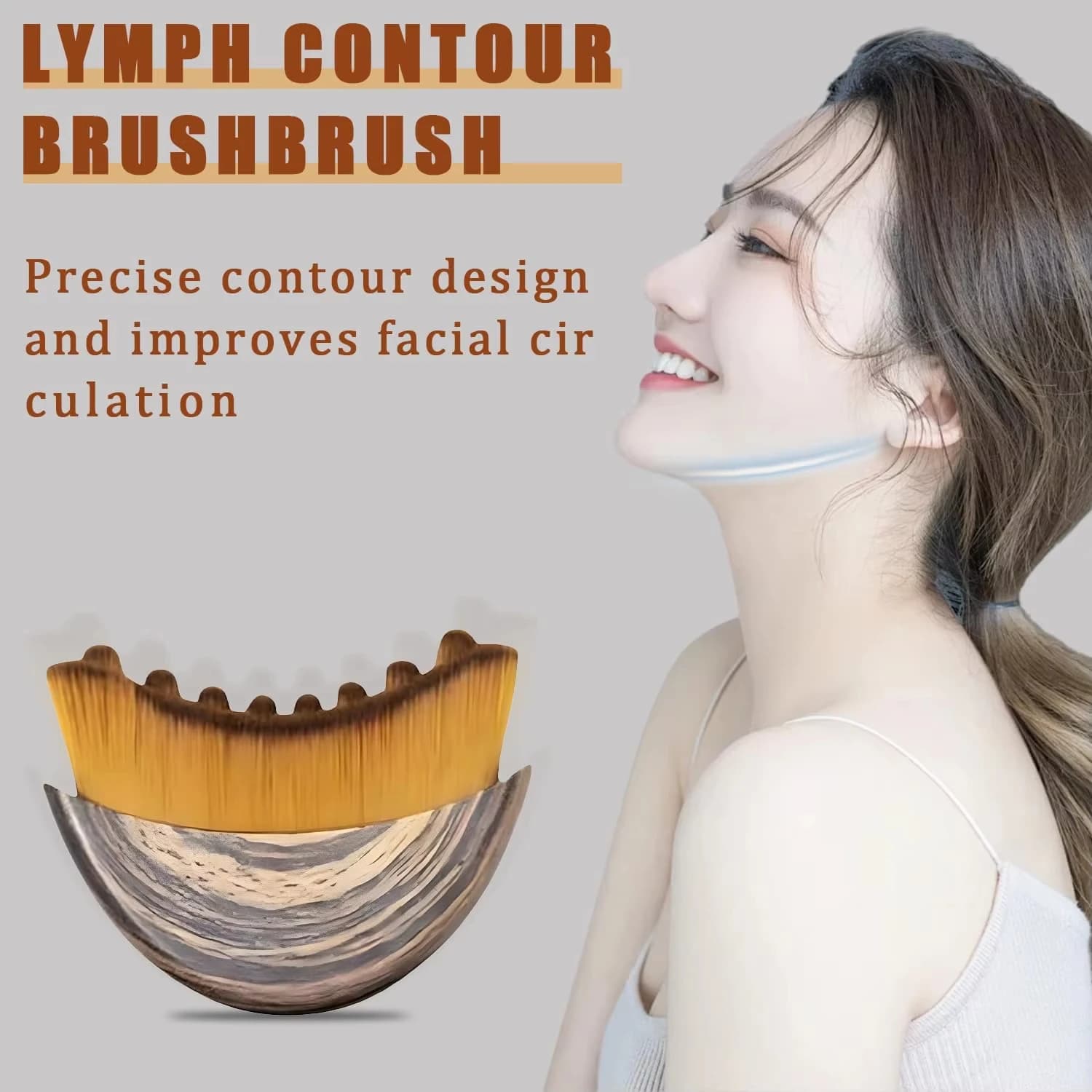 facial massage brush for chin and jawline — image 6