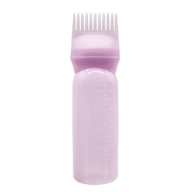 set of three salon hair oil applicator bottles in different colors — image 7