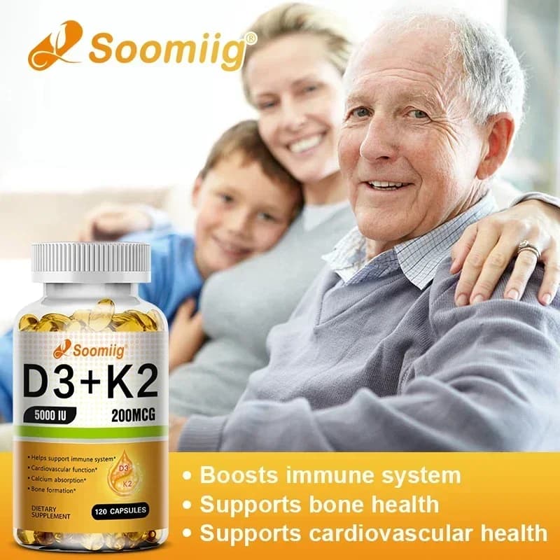Vitamin D3 5000 IU and K2 MK-7 200 µg capsules bottle — image 4