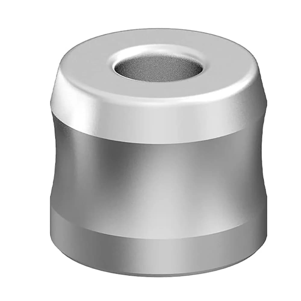 Aluminum safety razor stand on bathroom countertop — image 8