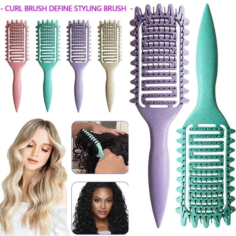 Curl defining detangling brush for wet curly hair — image 3